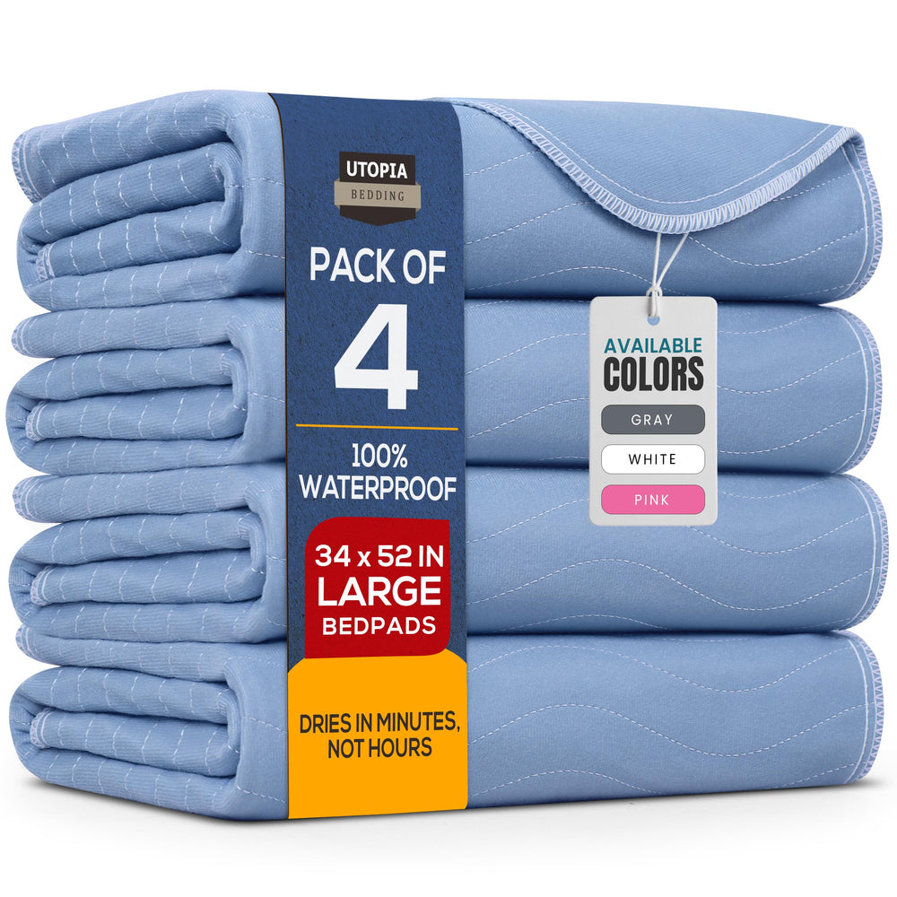 Utopia Bedding underpads with edge absorption protect surfaces from leaks.