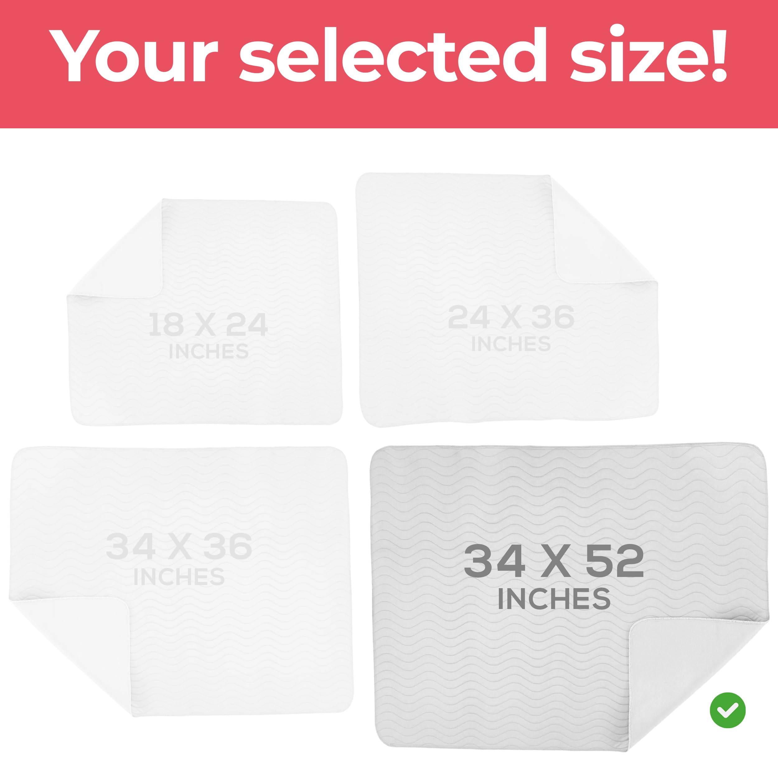 Utopia Bedding underpads create a dry surface for longer use.