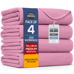 Utopia Bedding underpads with edge-channeling keep surfaces drier and reduce leaks.