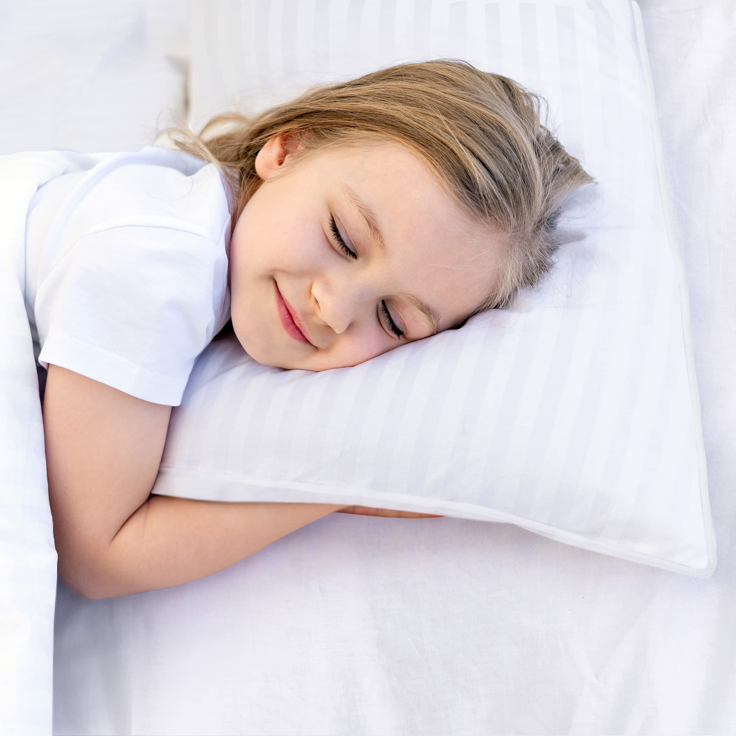 Utopia Bedding youth pillow soft fabric closeup for kids' comfort.
