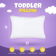 Utopia Bedding youth pillow white cover closeup shows breathable cotton blend.