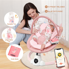 Uuoeebb baby swing remote control for easy operation and timers.