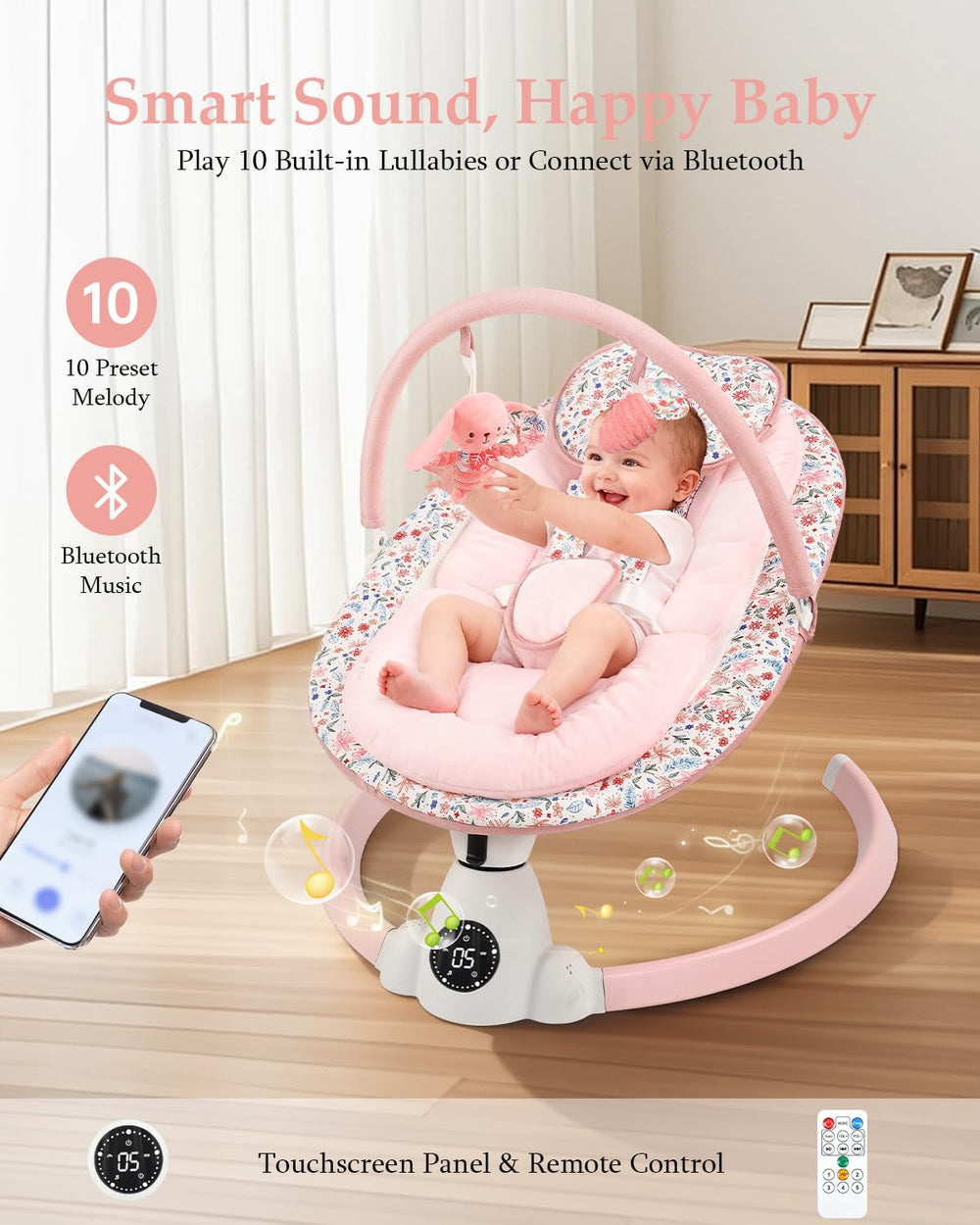 Uuoeebb baby swing remote allows convenient operation from anywhere