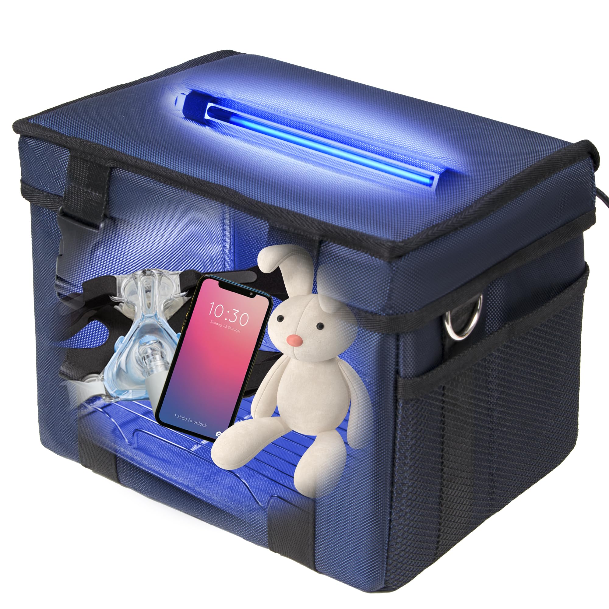 Uvcoolplunge foldable UV sanitizer box for compact storage and travel-ready cleaning