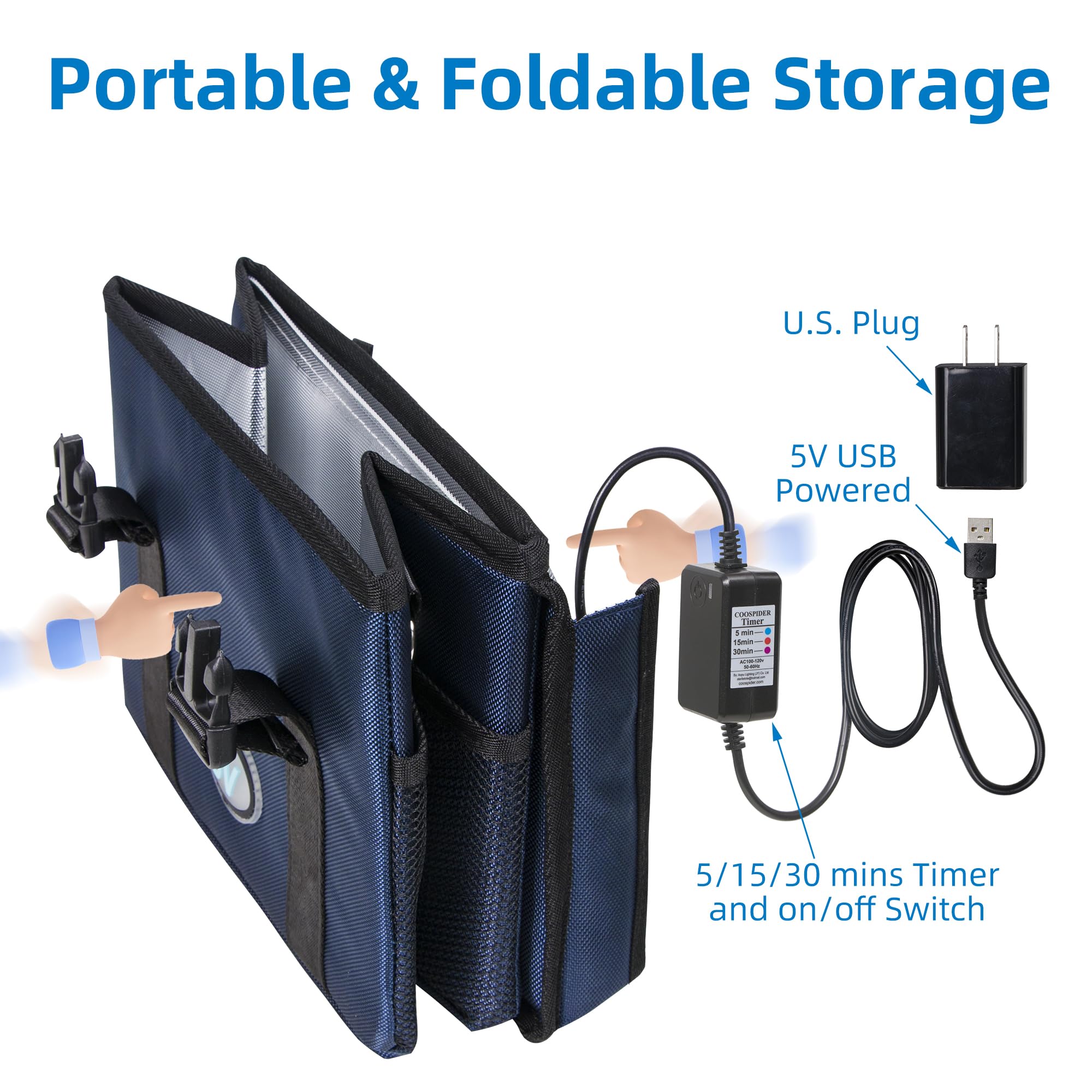 Uvcoolplunge portable strap enables on-the-go use outdoors or traveling