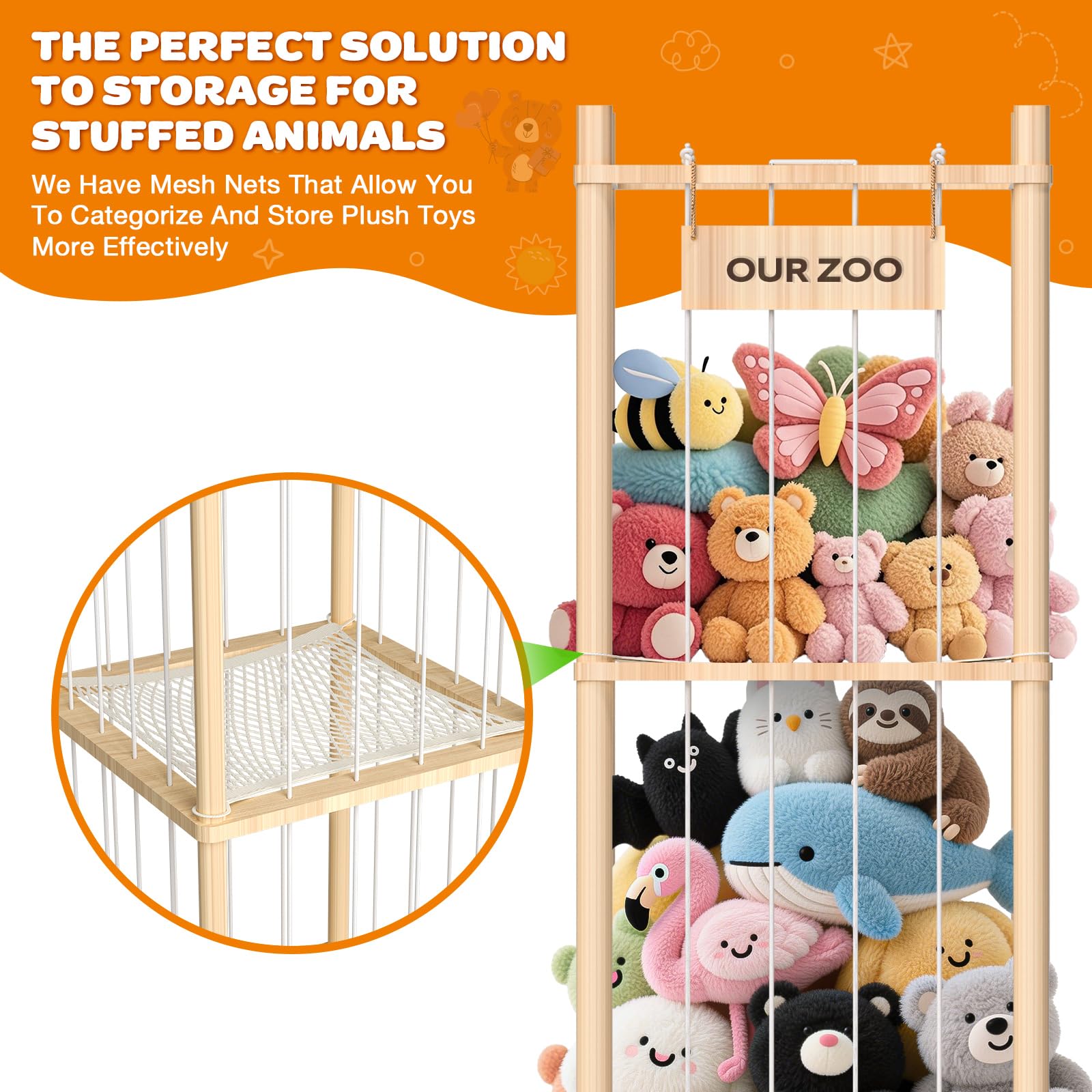 Uvellgift easy-assembly tower simplifies setup for quick playtime organization.