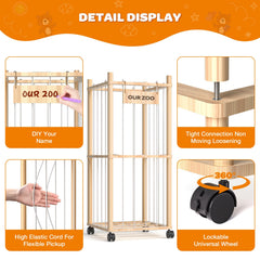 Uvellgift space-saving stuffed animal cage maximizes storage in small rooms.