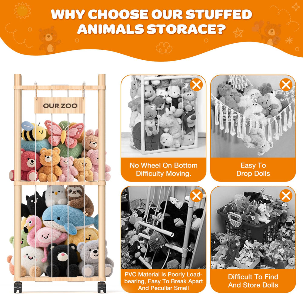 Uvellgift two-layer mesh storage design increases capacity and order.