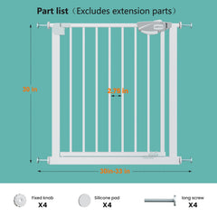 UWRVH dual-safety lock prevents toddlers from opening the gate.