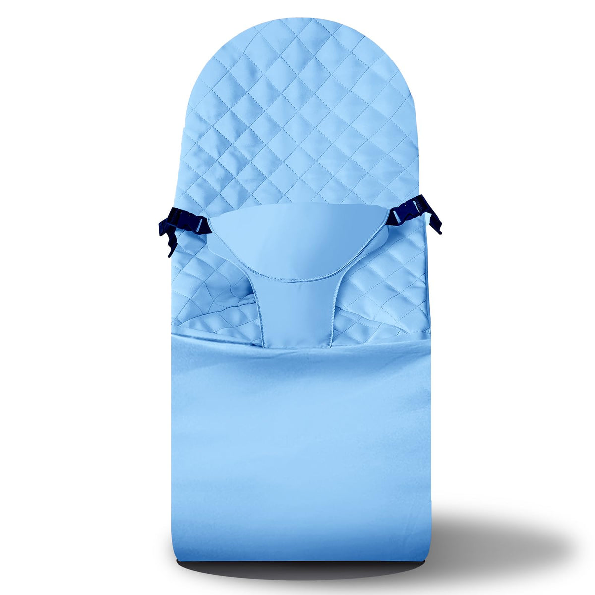 UWSTE blue fabric seat cover for BabyBjörn Bliss, soft touch and secure fit.