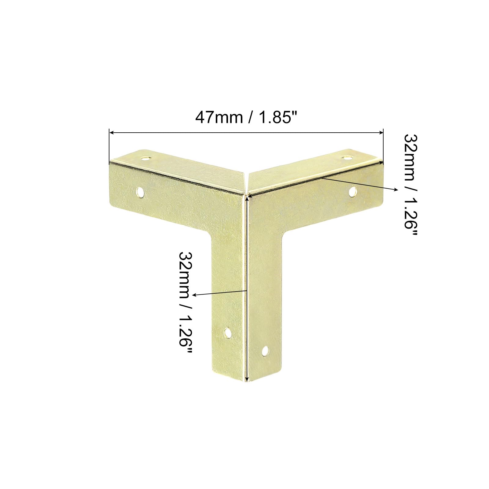 uxcell 32mm metal edge guard showing sturdy yellow finish