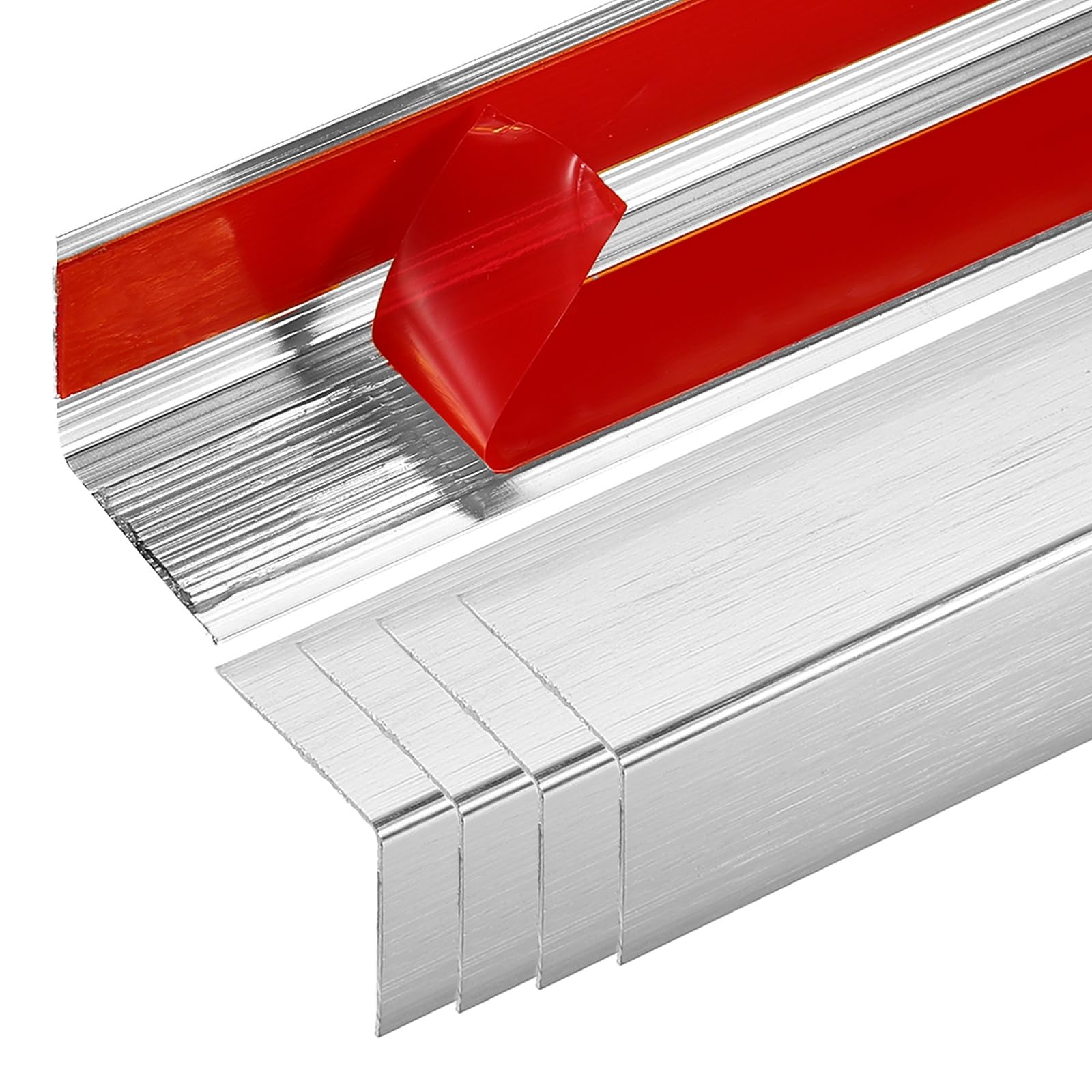 uxcell brushed silver aluminum corner guards protect wall edges with a durable finish