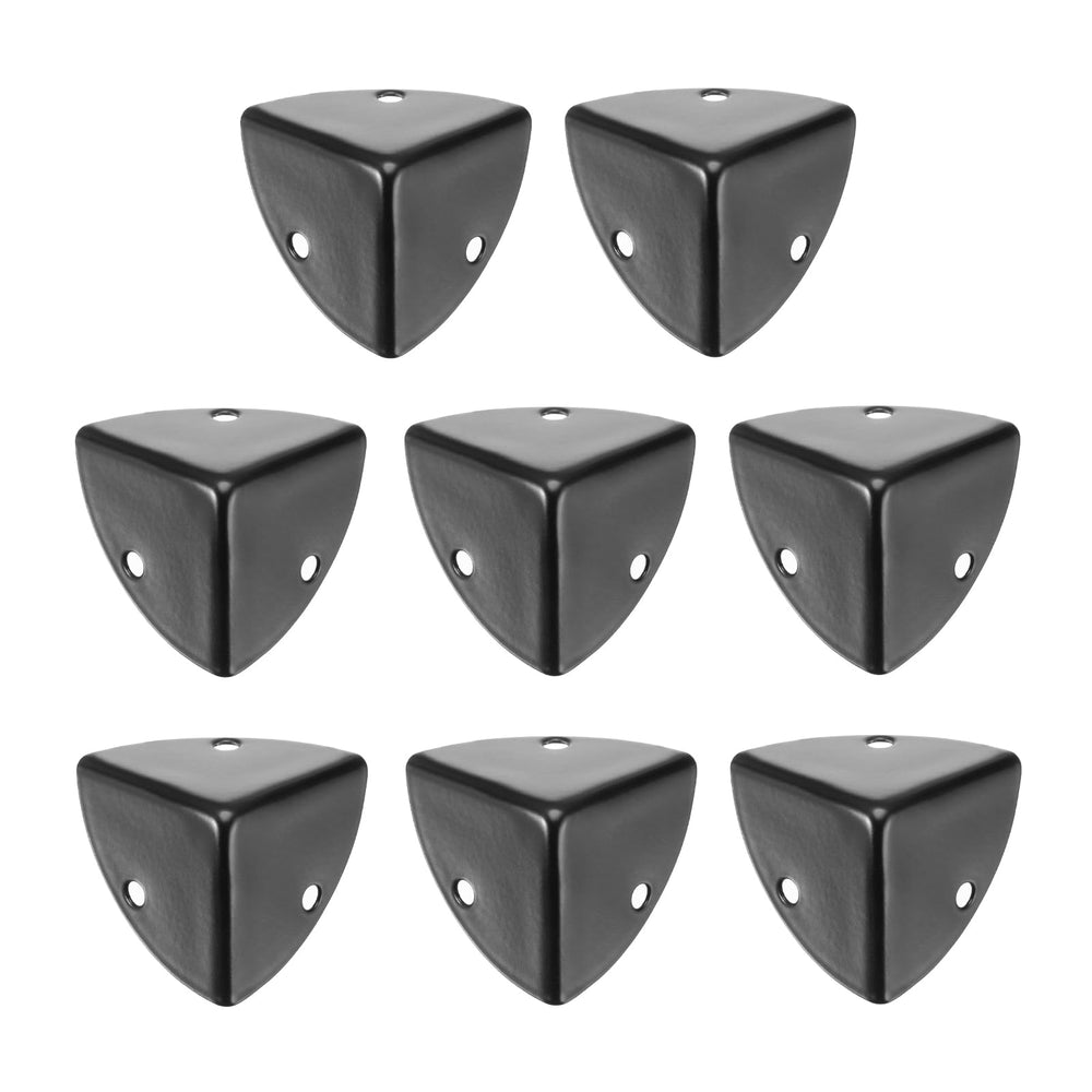 uxcell metal corner protector eight-pack black protects cabinet corners from wear