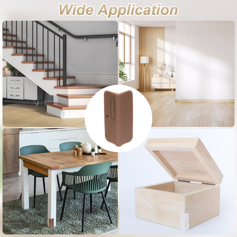 uxcell adhesive-backed corner protector Coffee easy to install with no tools.