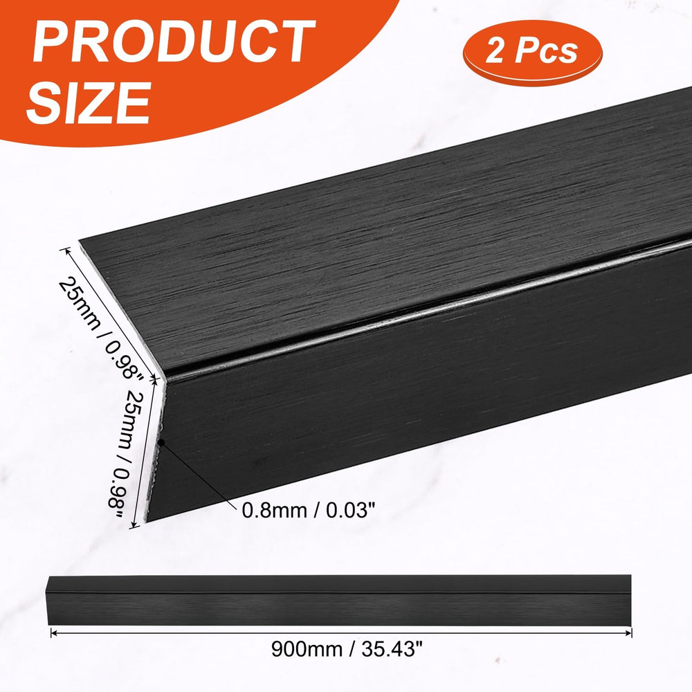 uxcell aluminum corner guard with adhesive back for quick, drill-free installation.