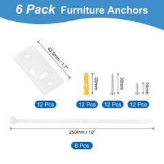 uxcell anti-tip anchors with elastic buckle design for adjustable tightness.