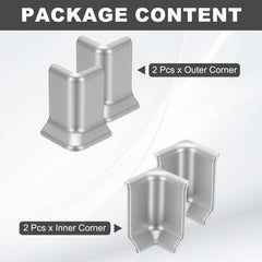 uxcell baseboard corner blocks on a wall edge protector for furniture.