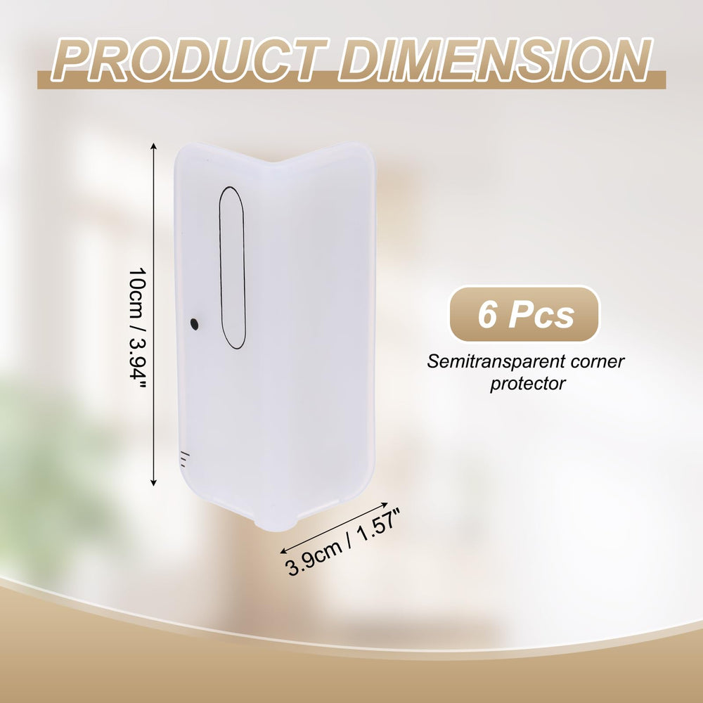 uxcell baseboard corner guard 4inch translucent blends with furniture while guarding baseboard edges.