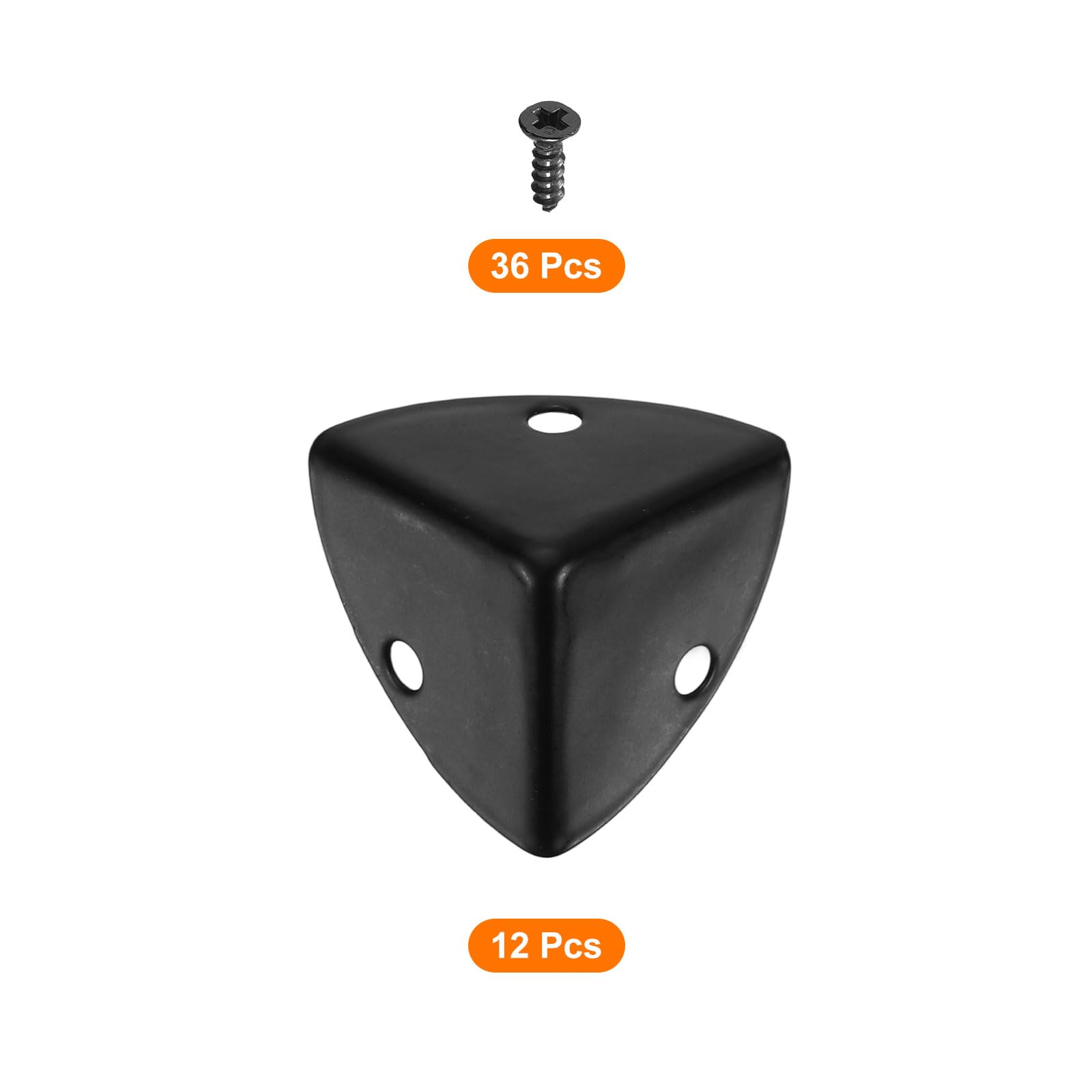 uxcell black corner guard on wooden cabinet adds vintage style and shield