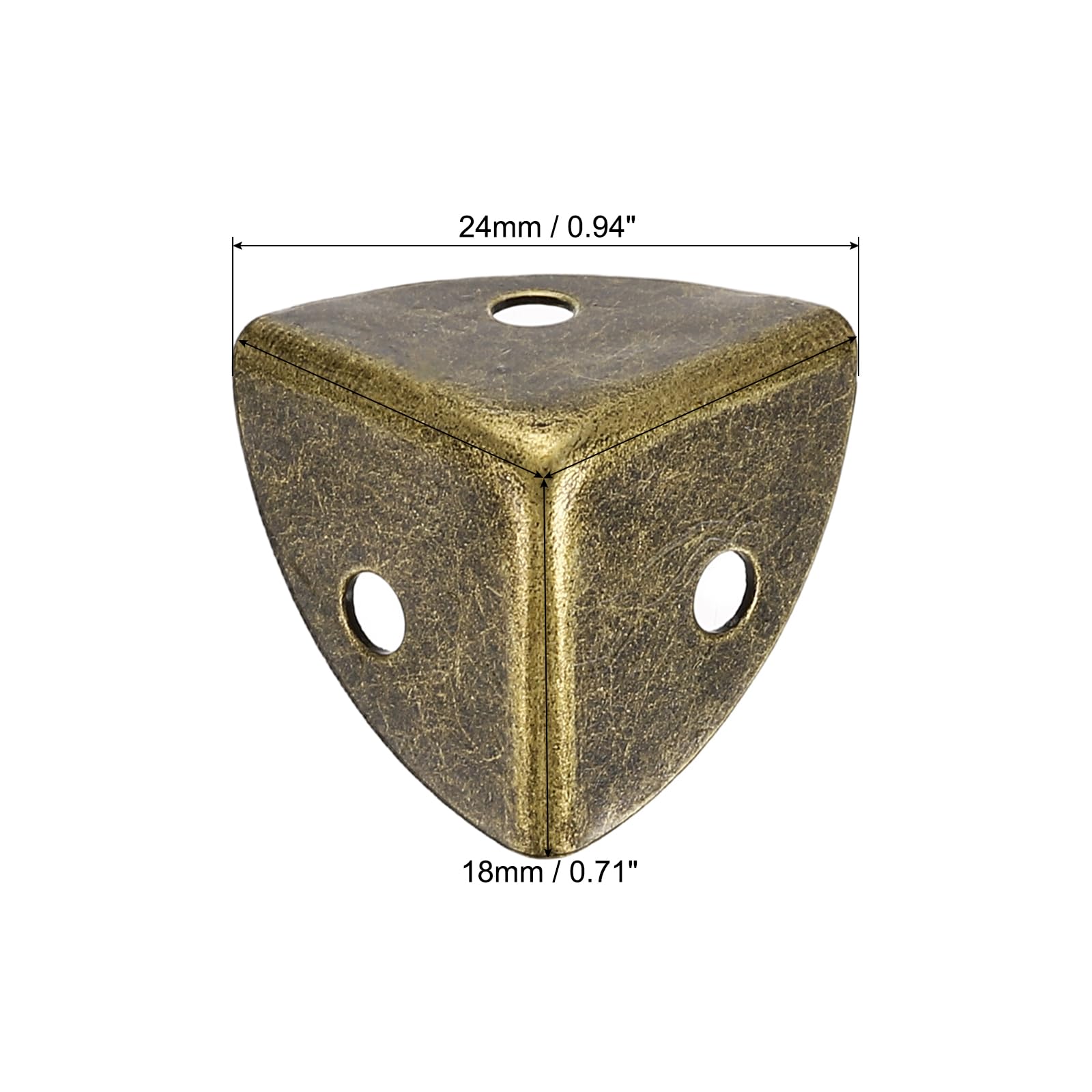 uxcell bronze edge guard 18mm installed on a wooden case