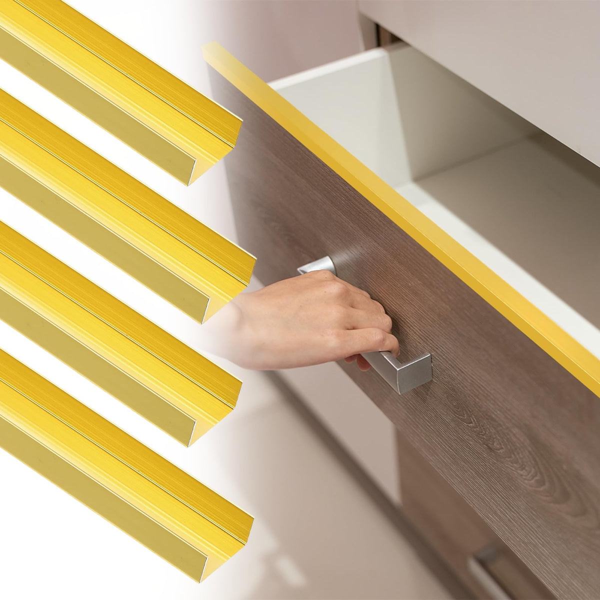 uxcell cabinet edge protector gold 450mm shields kitchen cabinet edges from wear