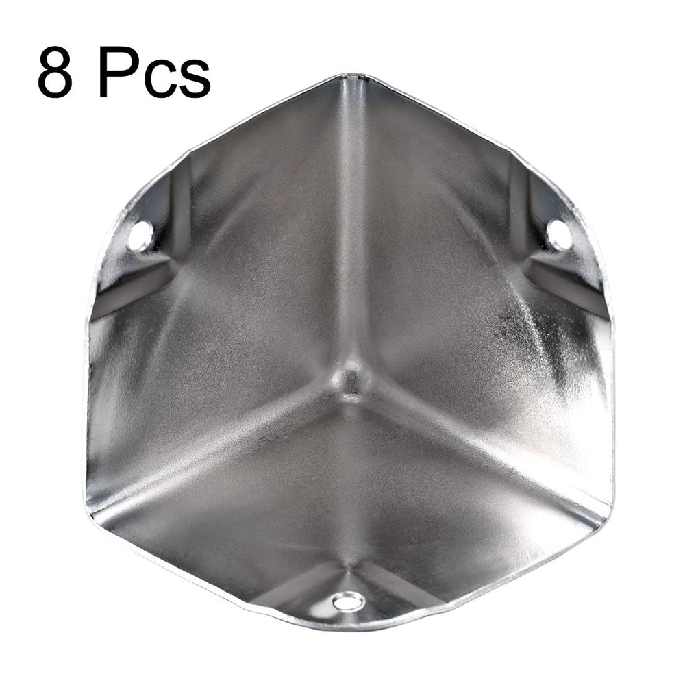 uxcell chrome-plated protector on wooden box prevents edge damage