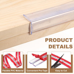 uxcell clear edge bumper blends with furniture while guarding edges.