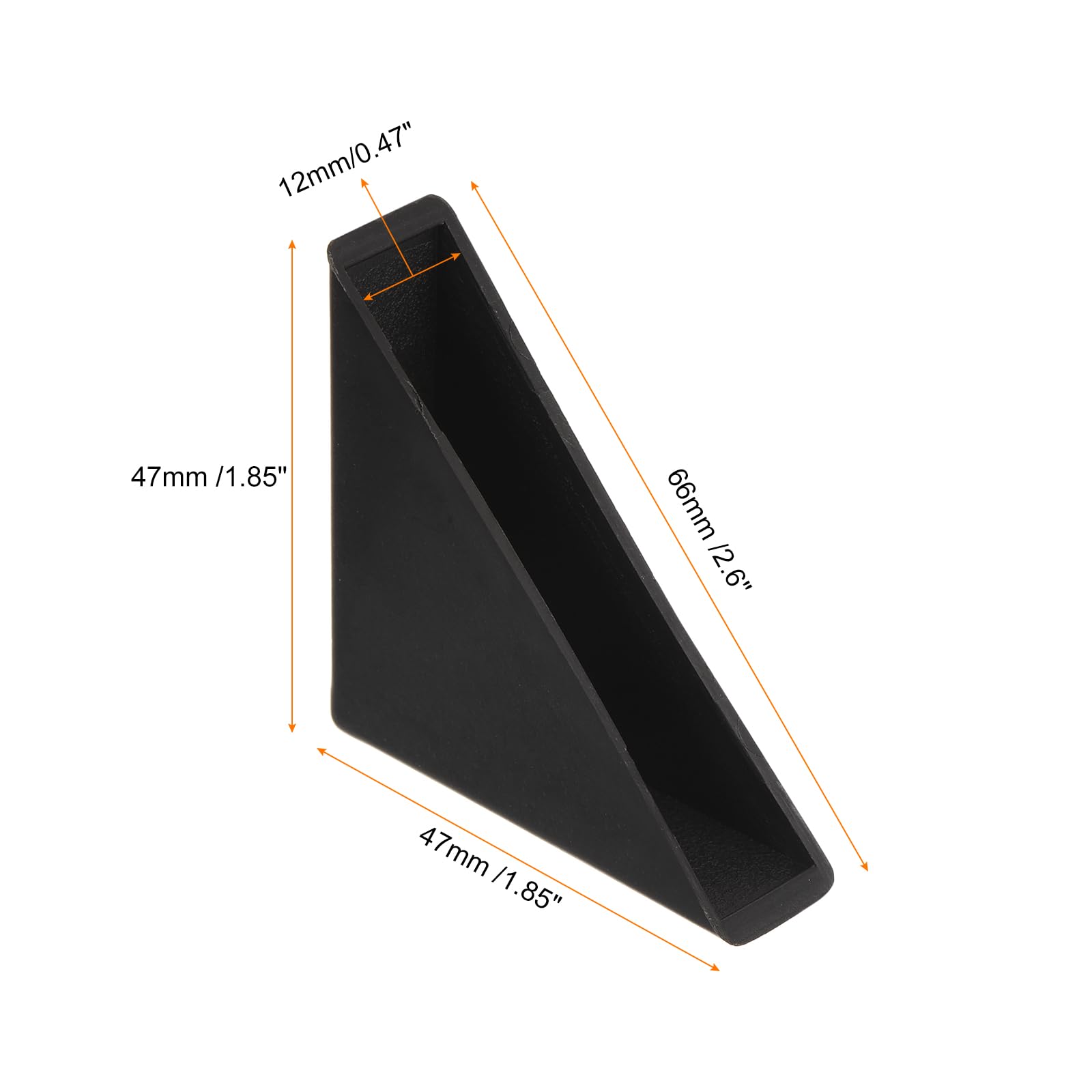 uxcell corner guard with 66mm hypotenuse cushions glass edges against impact.