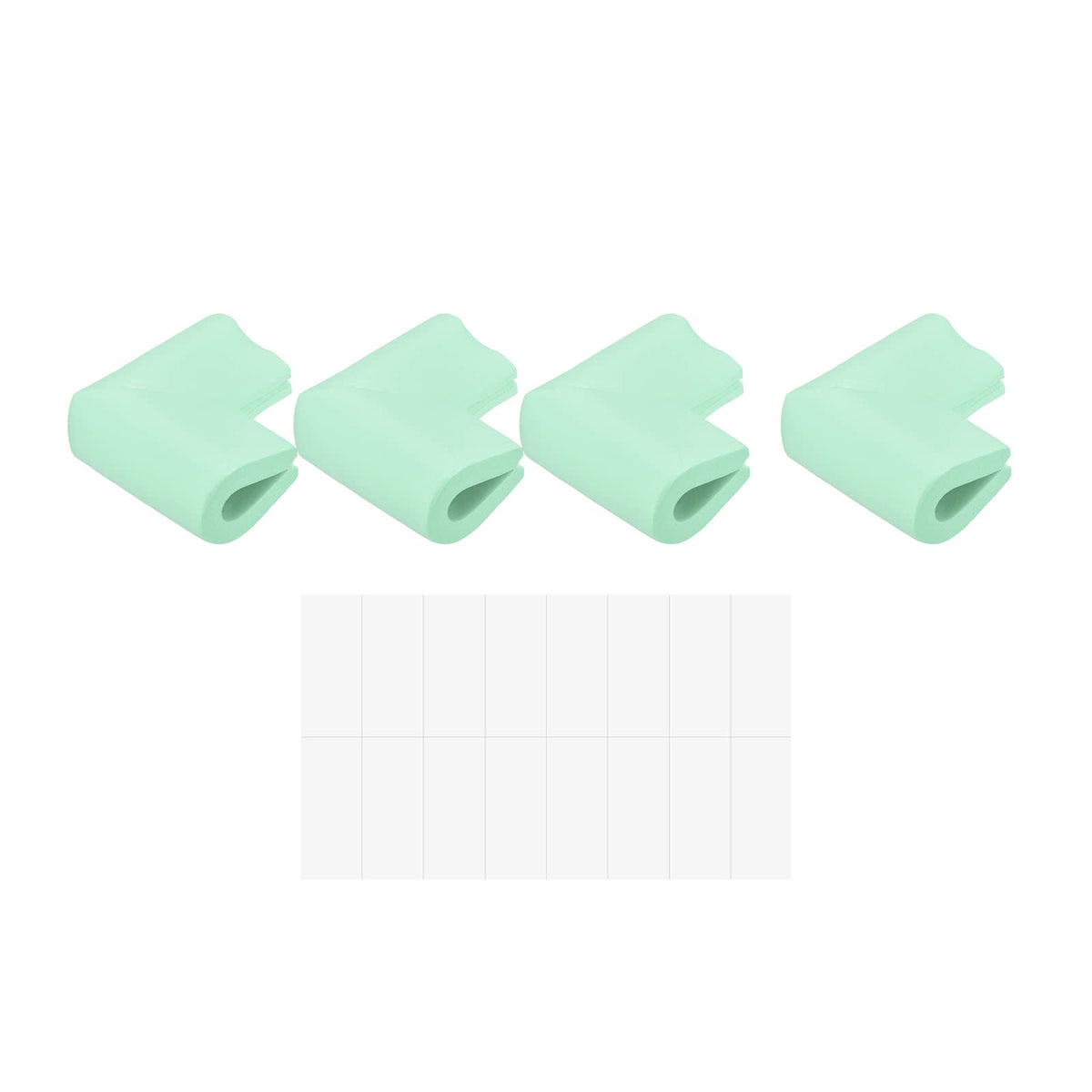 uxcell corner guard green 12-pack with self-adhesive tape protects furniture corners.