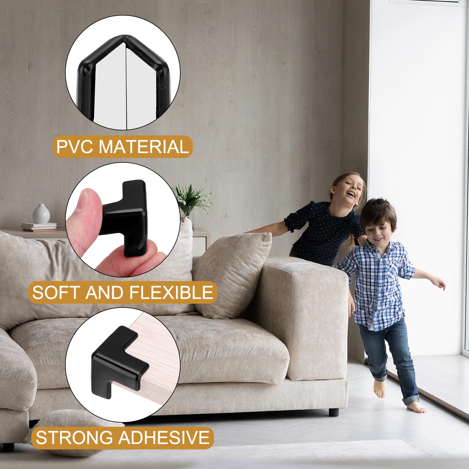 uxcell corner protectors L shape delivers stable corner coverage on tables