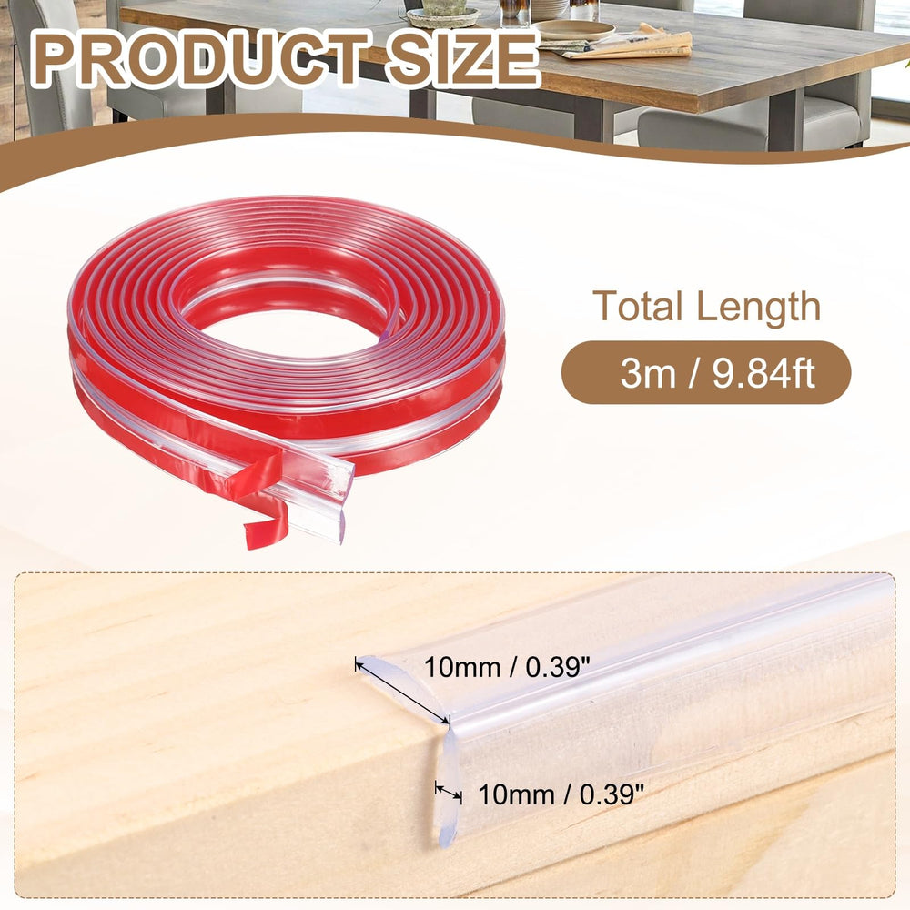uxcell corner protectors, L-shaped guards, shield sharp furniture corners from impacts.