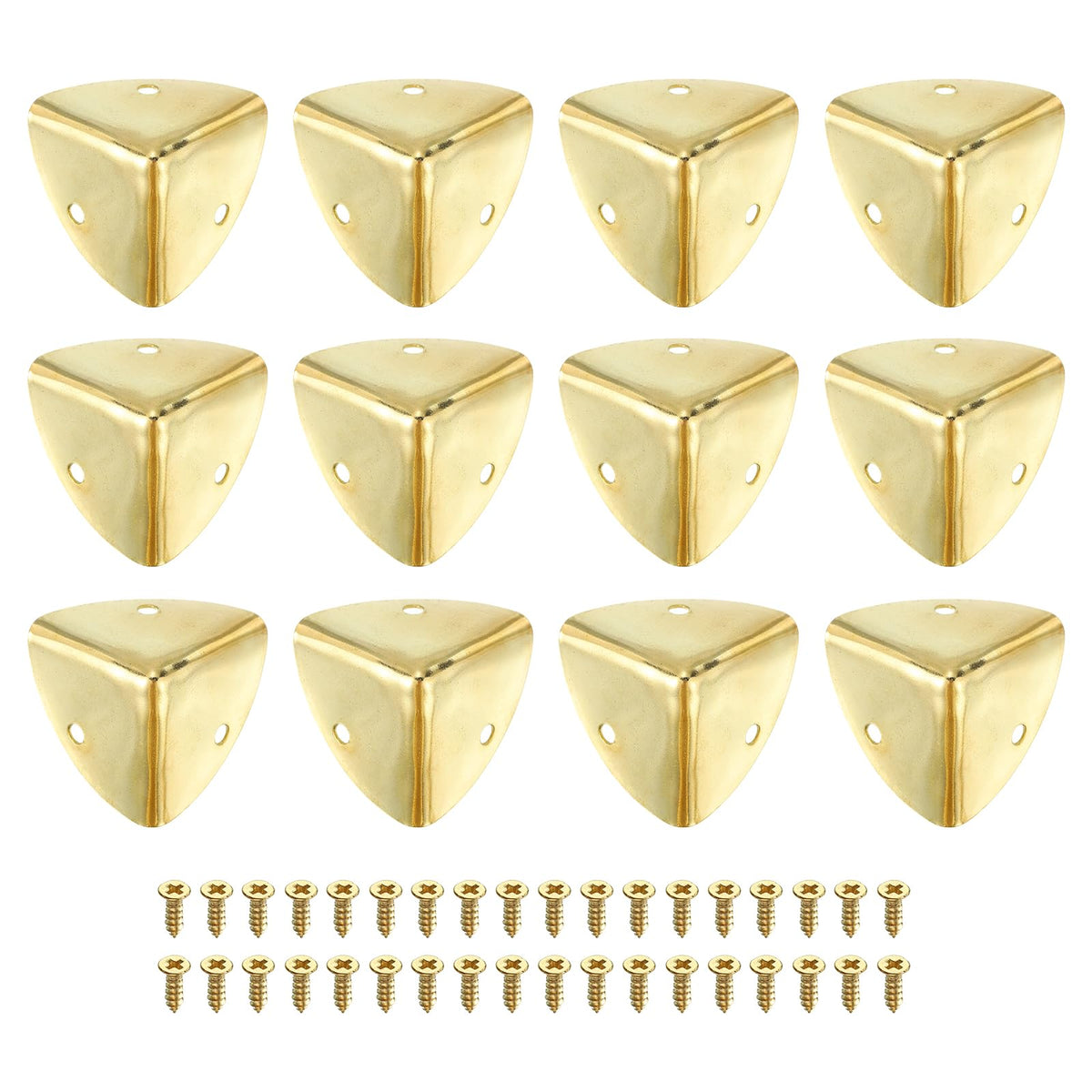 uxcell decorative corner protector on a wooden box adds vintage gold edge protection