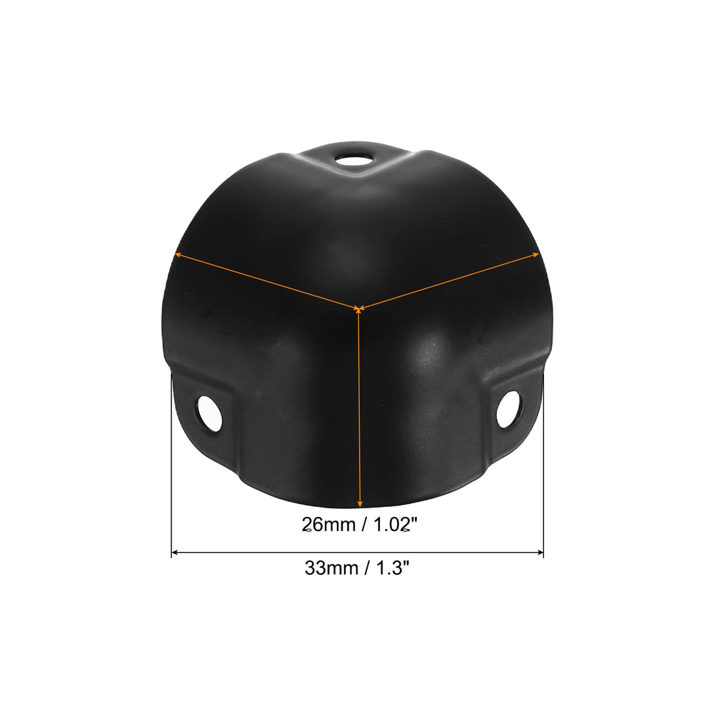 uxcell decorative corner cover black assembly demonstrates added edge protection on a wooden box.