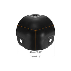 uxcell decorative corner cover black assembly demonstrates added edge protection on a wooden box.