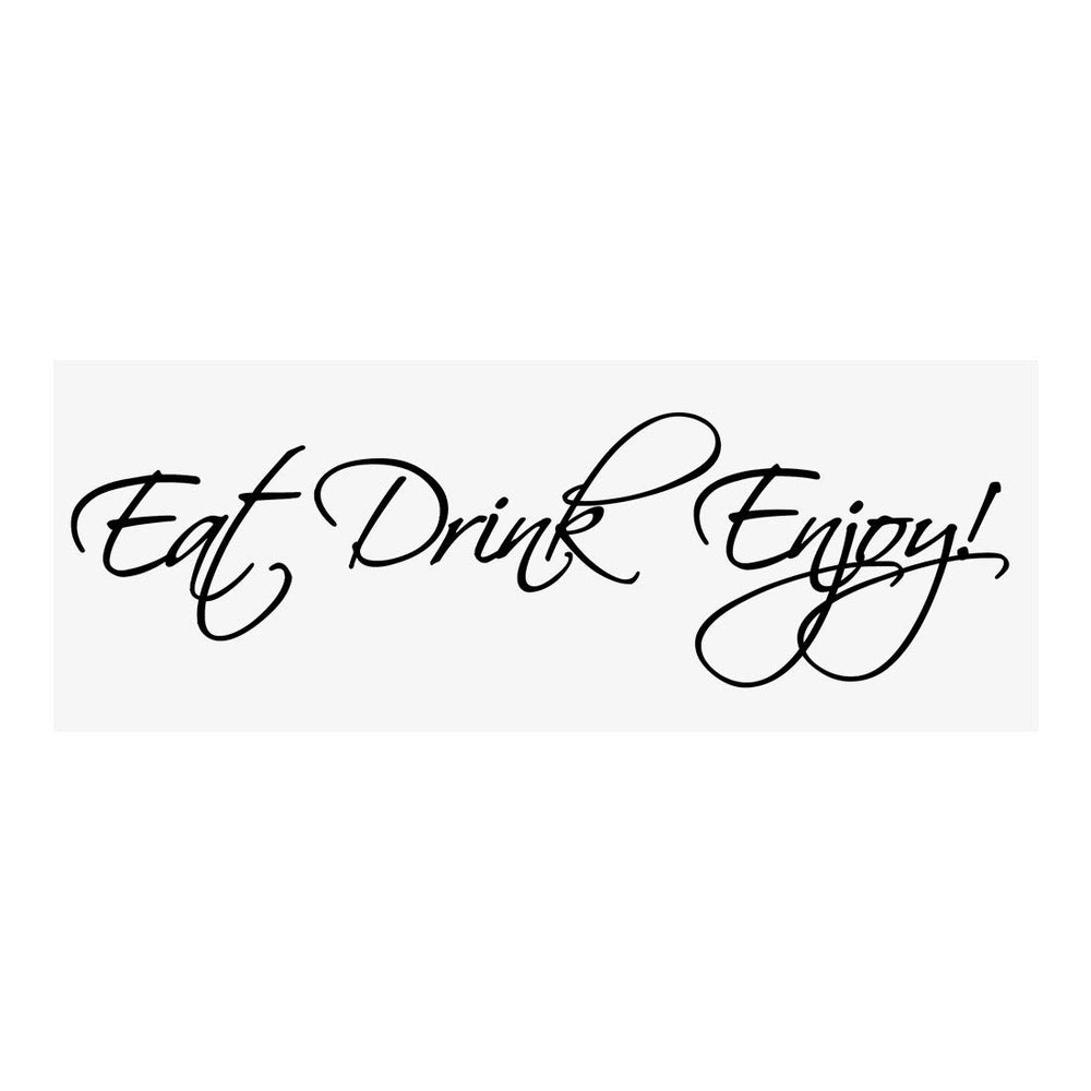 uxcell Eat Drink Enjoy quote wall sticker on a clean wall adds instant charm
