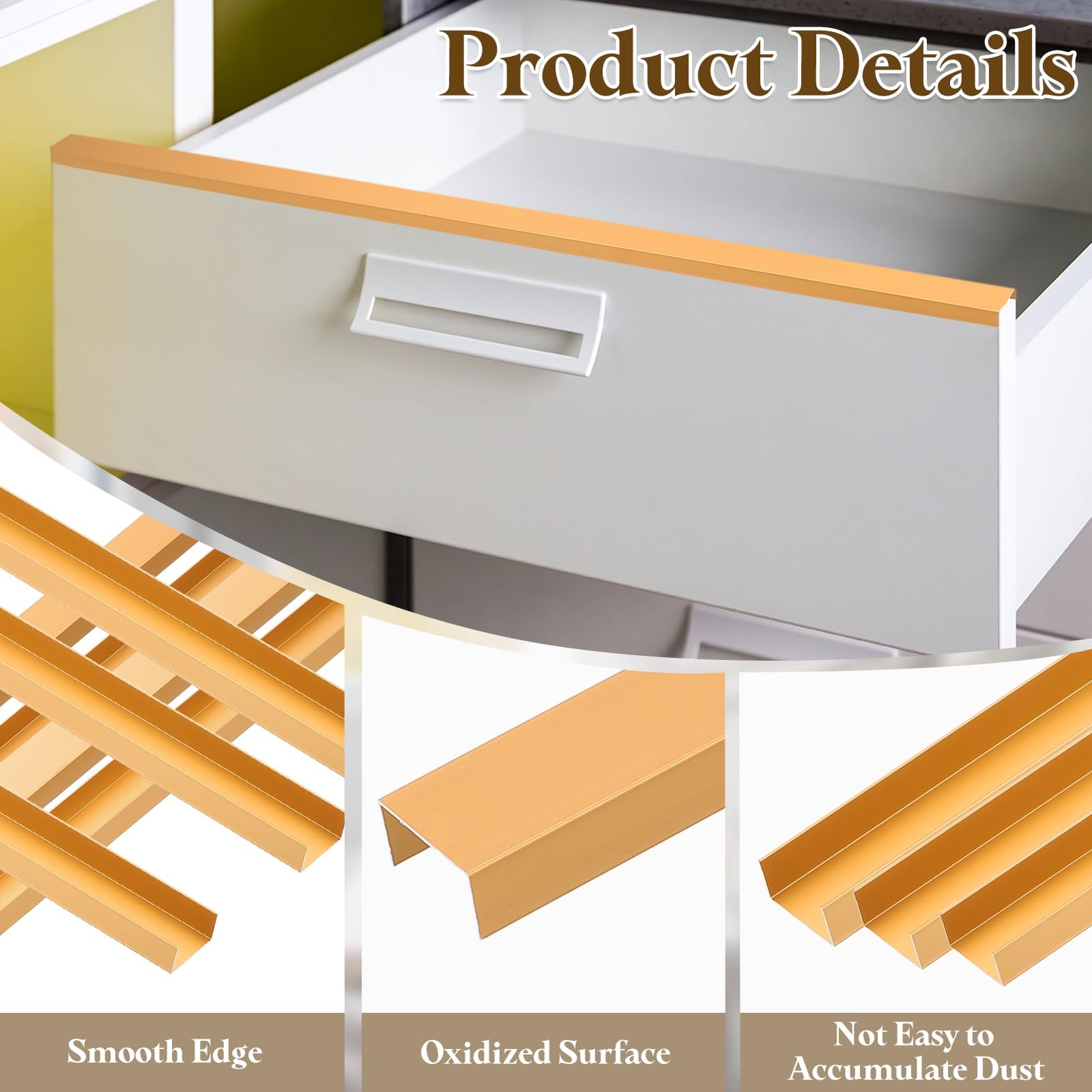 uxcell edge protector in a humid kitchen environment, resisting rust and fading.