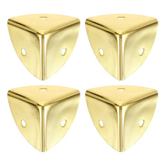 uxcell gold corner protector 25mm, durable metal edge guard for wooden boxes