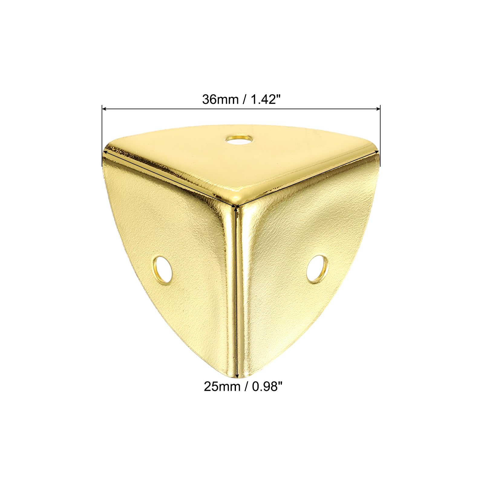 uxcell gold edge guard closeup showing retro triangular design and sturdy construction