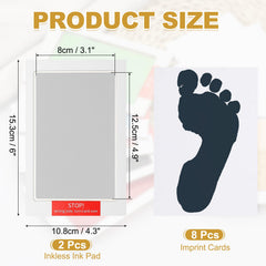 uxcell inkless footprint kit pads capture pet footprints without mess.