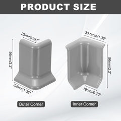 uxcell inside corner block demonstrates seamless wall-to-floor coverage and scratch resistance.