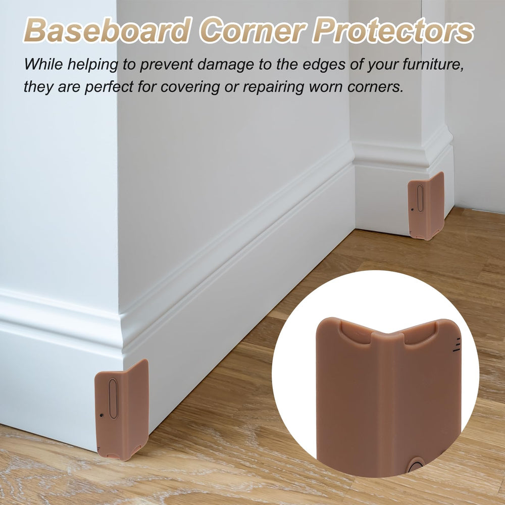 uxcell kitchen and bathroom corner protector Coffee discreet on cabinetry corners.