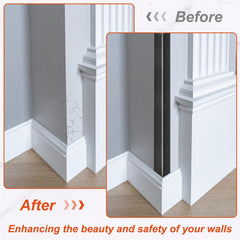 uxcell L-shaped corner molding in brushed black for stylish wall edge protection.