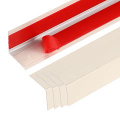 uxcell milky white aluminum corner guard protects wall edges with easy peel-and-stick installation.