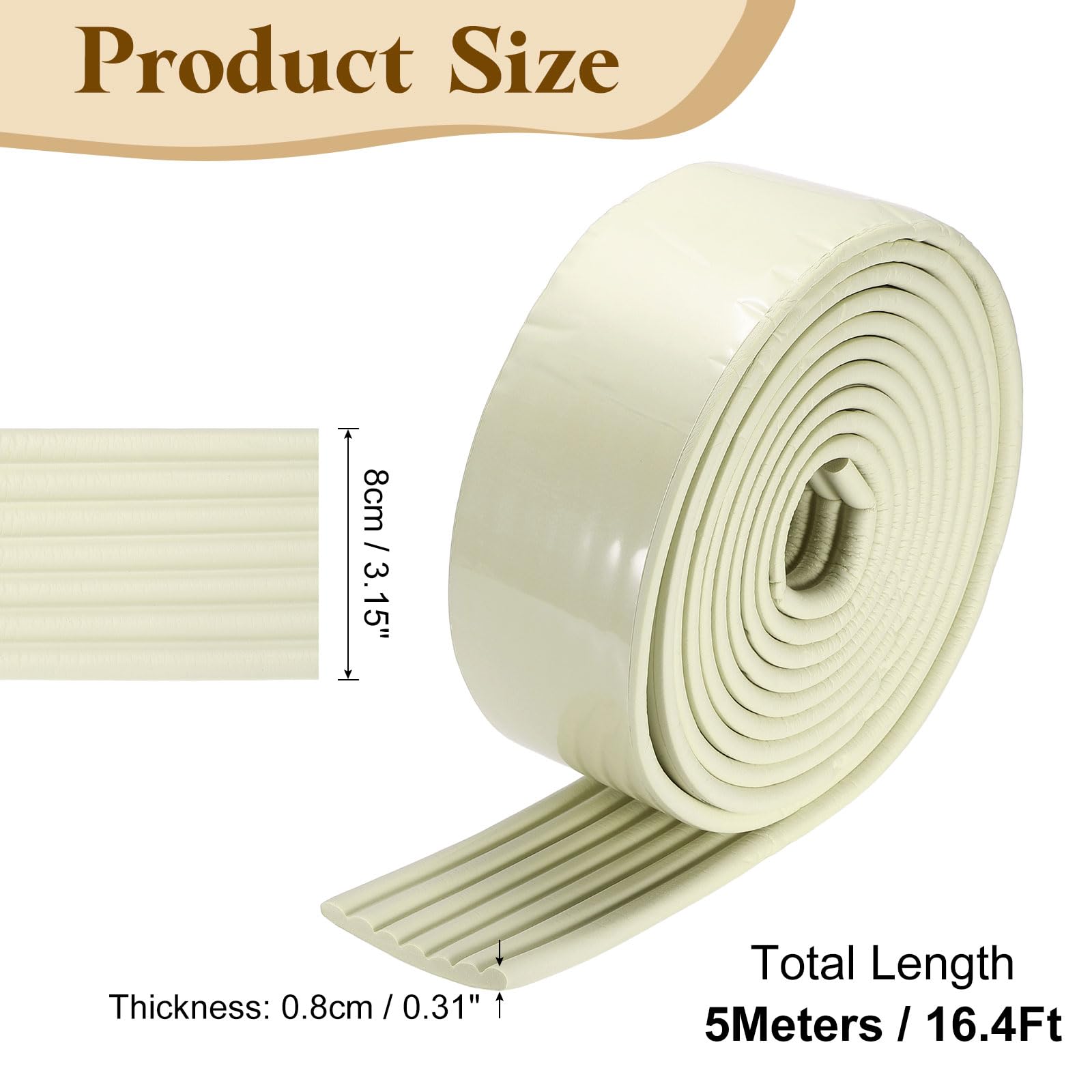 uxcell NBR foam edge protector sticks with adhesive backing