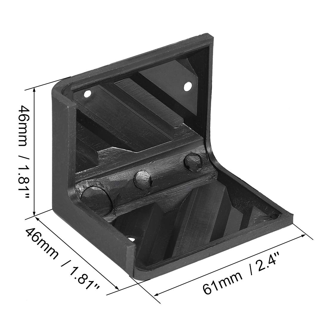 uxcell pp corner protector closeup highlights lightweight, durable polypropylene material
