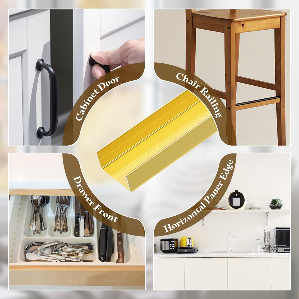 uxcell gold finish guards blend with cabinet colors and extend surface life