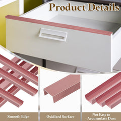 uxcell rose gold aluminum edge protector on a cabinet edge