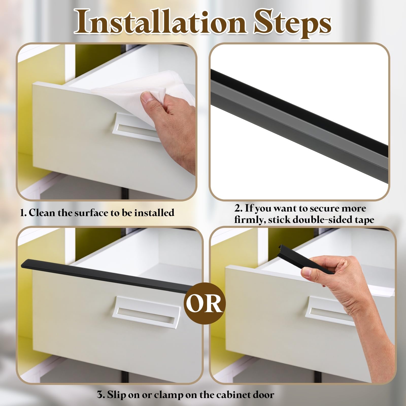 uxcell rose gold kitchen cabinet protector blends with decor