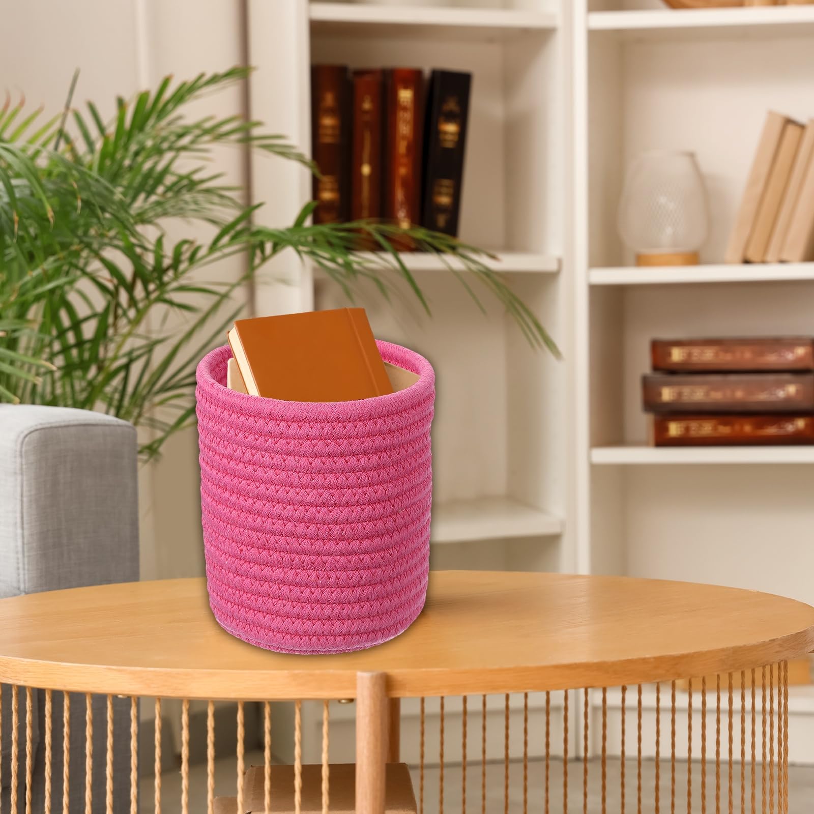 uxcell rose red storage basket shown as decor and gift