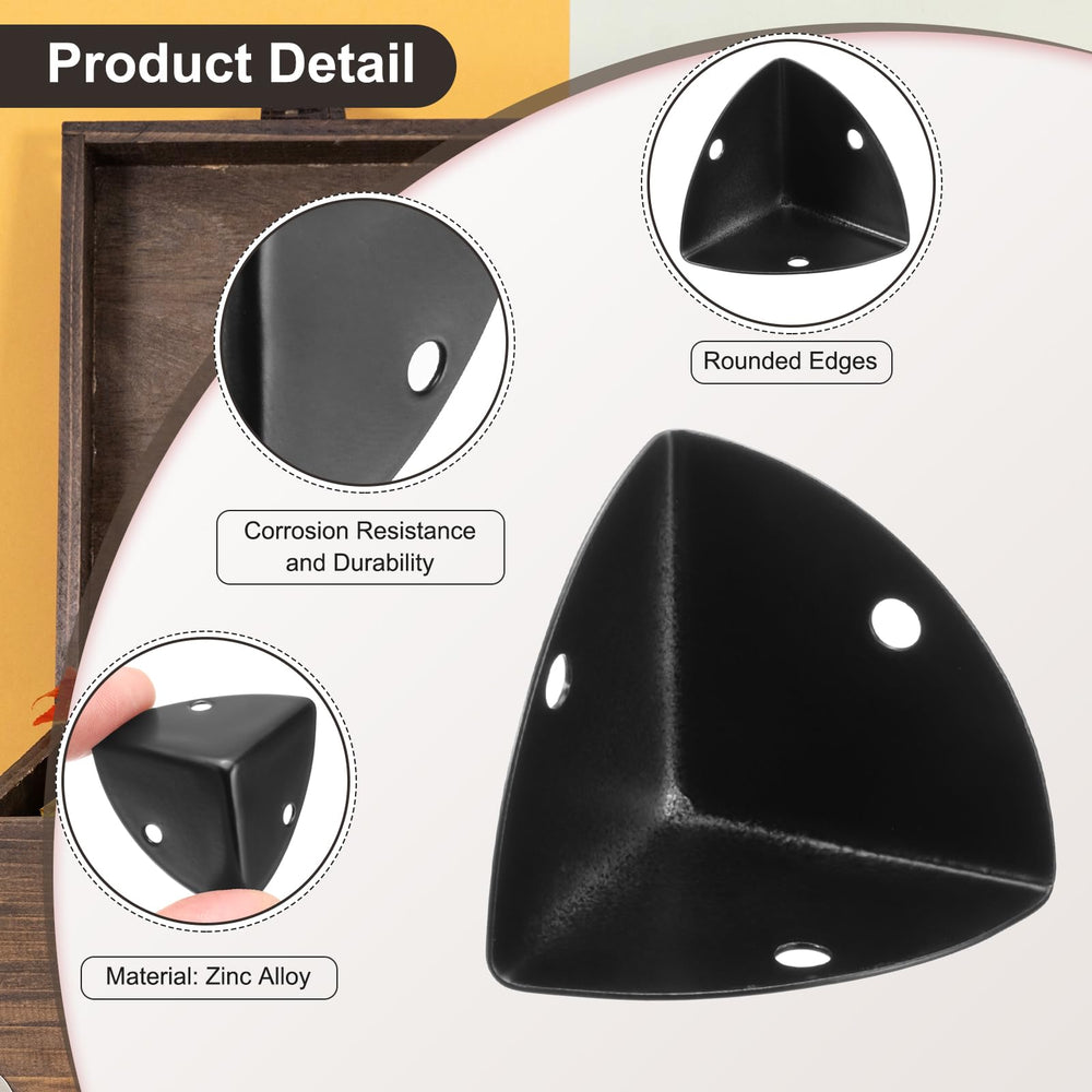 uxcell round corner protector metal for boxes and tables with secure mounting